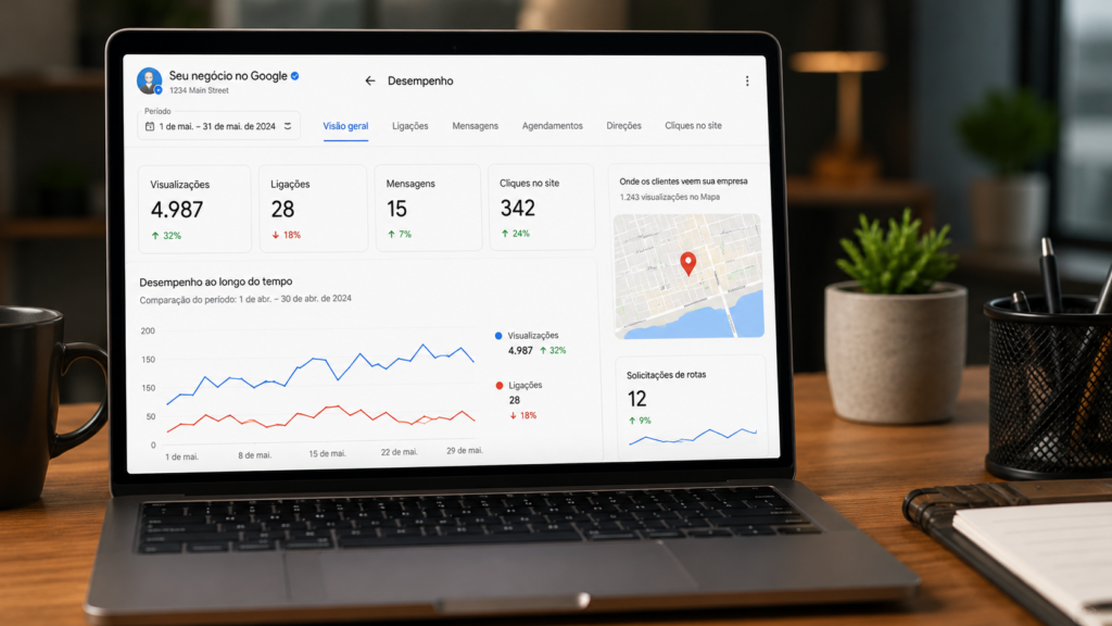 Perfil no Google Maps com visualizações mas poucas ligações