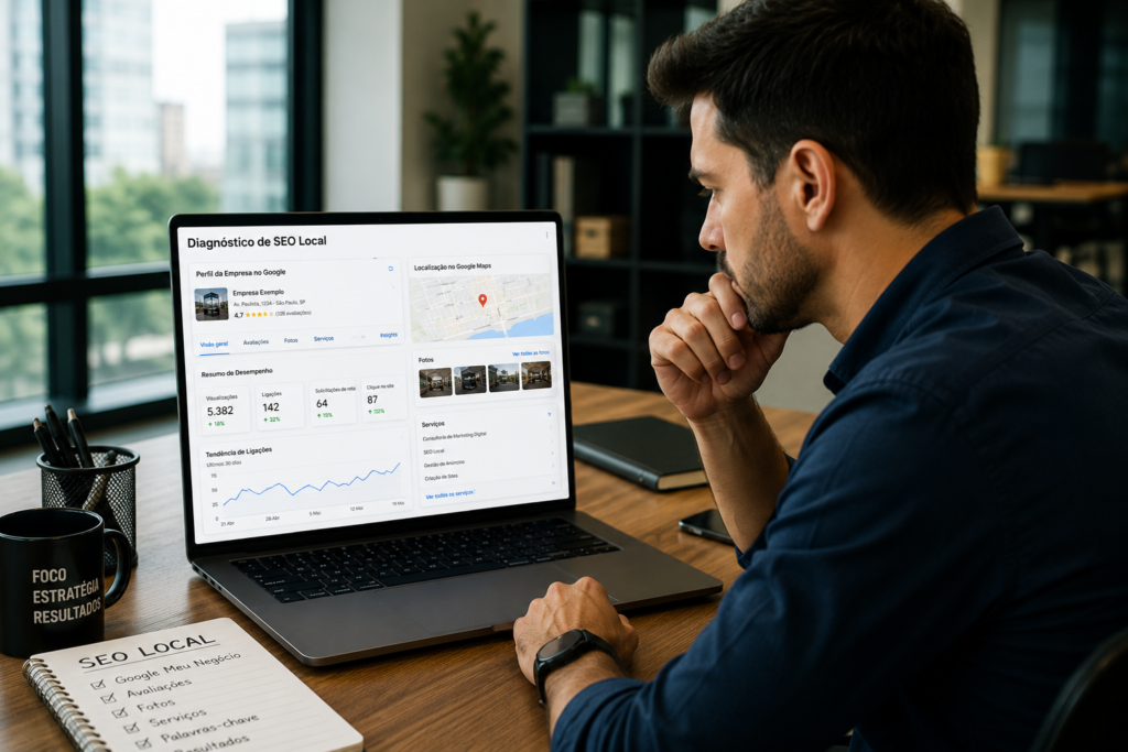 Diagnóstico de SEO Local para melhorar contatos pelo Google Meu Negócio