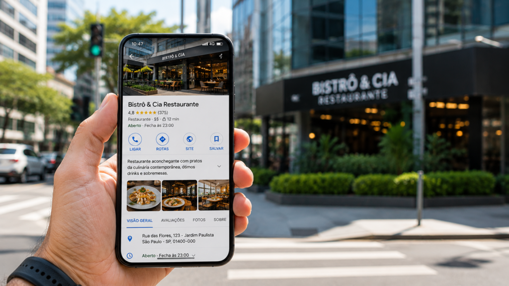 Empresa local aparecendo no Google Maps após criação do perfil