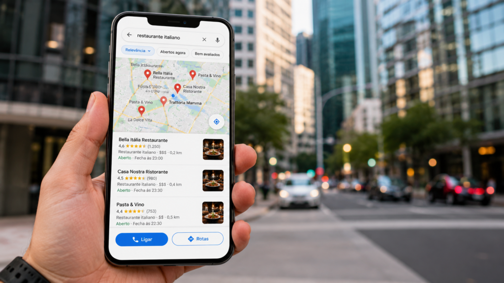 Ranking de empresas locais no Google Maps com destaque para SEO Local