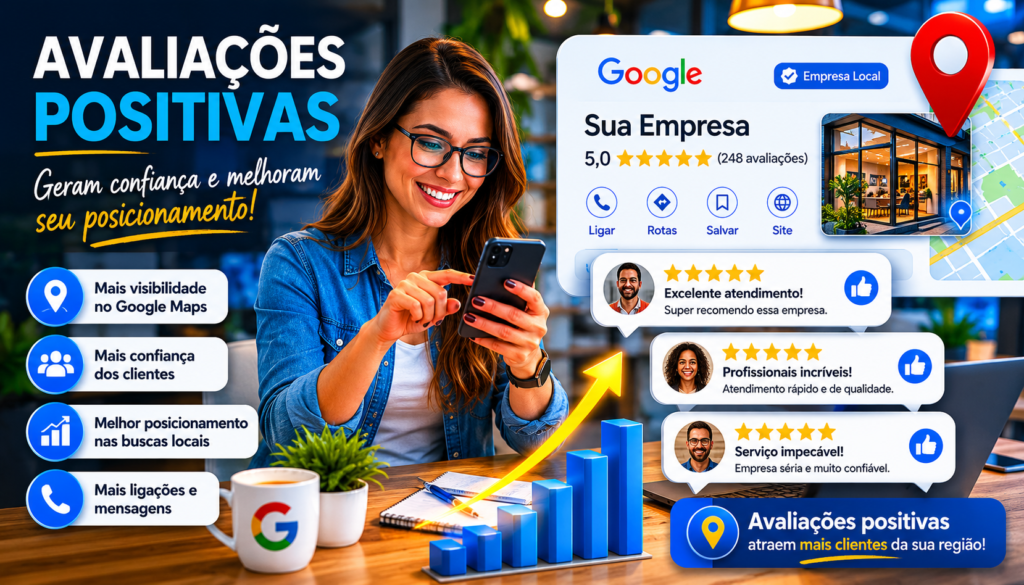 Pequena empresa analisando resultados de SEO Local