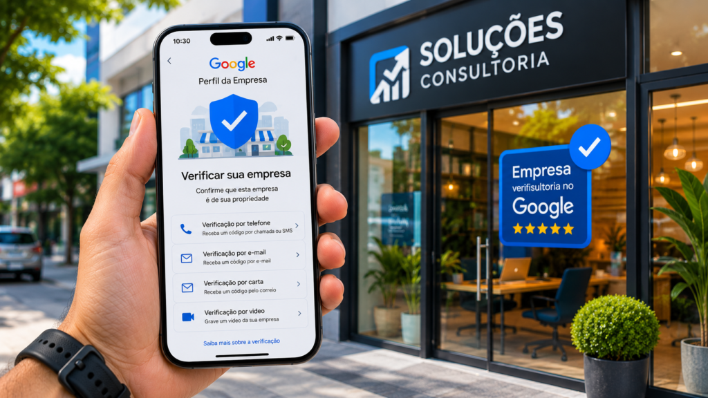 Processo de verificação do Perfil da Empresa no Google